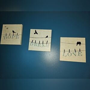 Inspirational Wall Art Set - Hope, Dream, Love